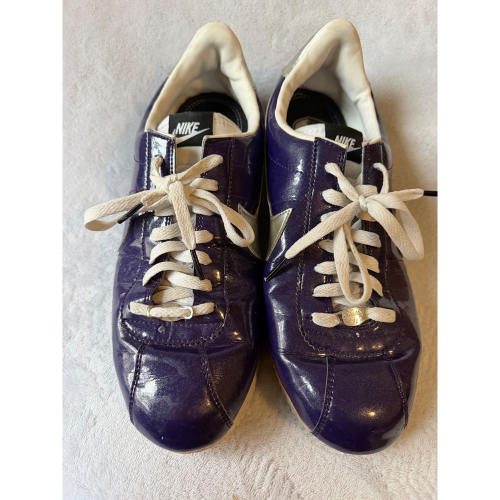 Nike Cortez 72 Men Size 11 Purple Silver Good Patent Leather 819721-500
